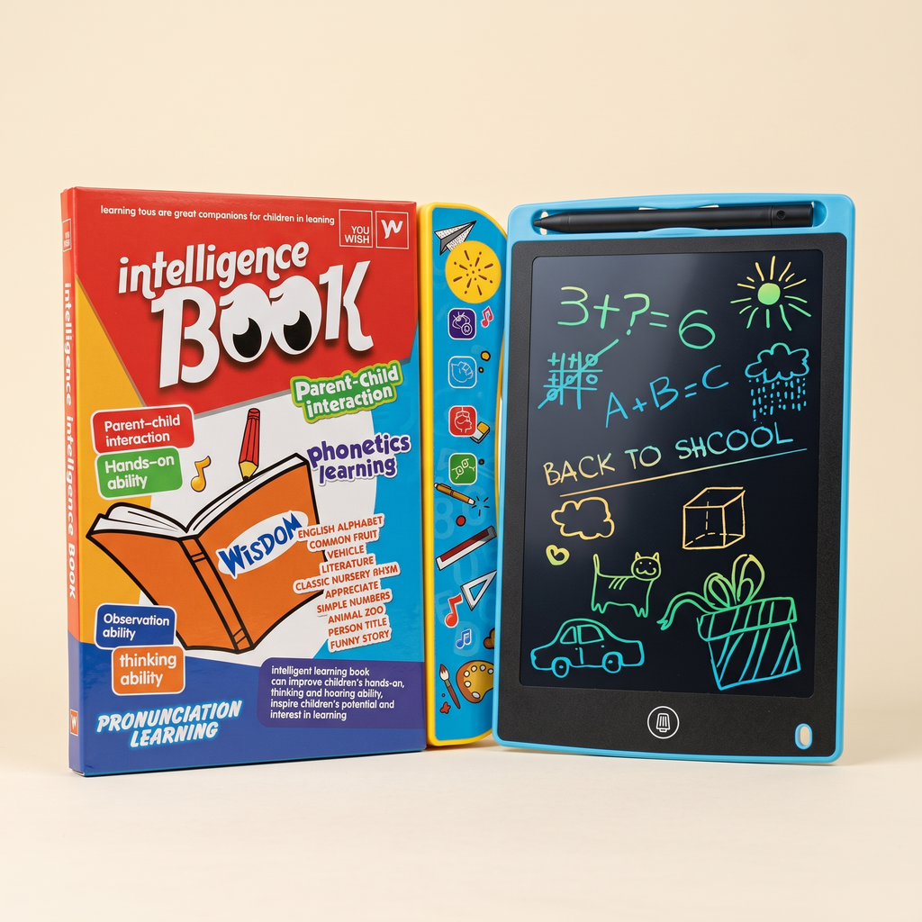 Little Learner Set | Interactive Book & 8.5-inch LCD Tablet