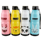 Kids Water Bottle 650ml | Cute Minions Panda Rabbit Design | Leak-Proof BPA Free | Random Color
