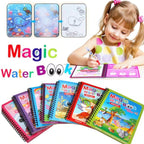 Magic Coloring Book with Water Pen | Reusable & Mess-Free Fun for Kids | Dinosaur & Cartoon Designs